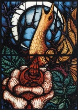 Die Nachtigal und die Rose, Fenster in der Pfarrkirche St. Ludwig, Saarlouis (1981)